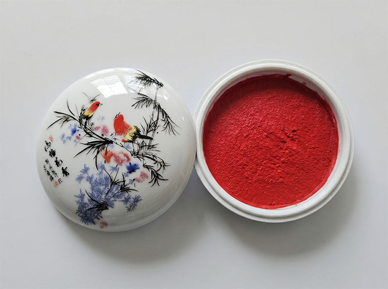 20g Red Seal Paste in Birds and Flowers Porcelain Box
