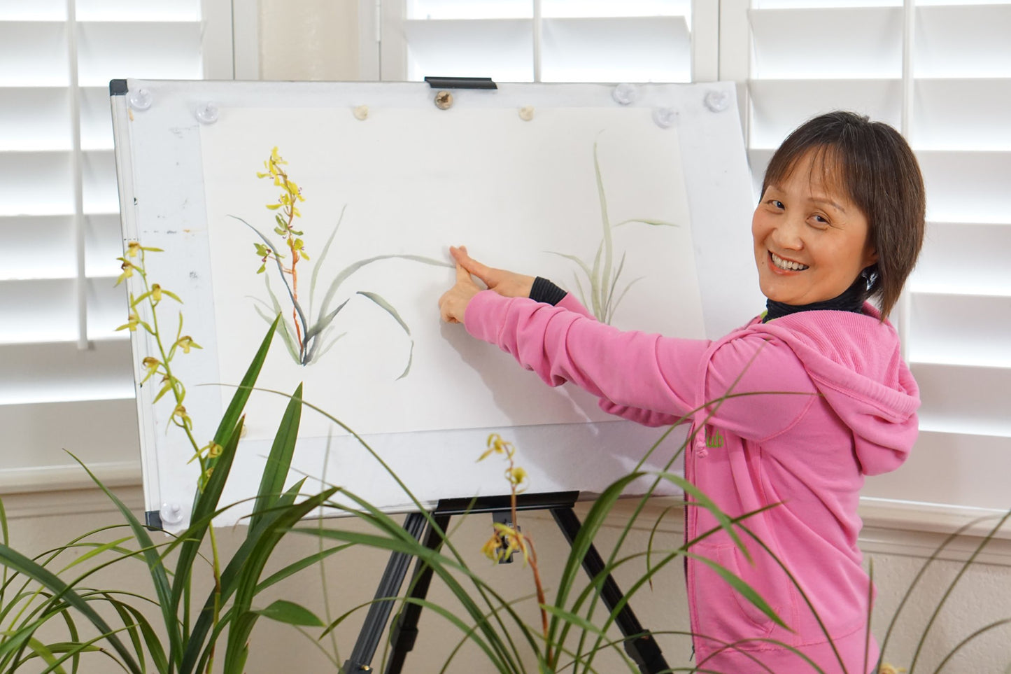 Poinsettia Gongbi Painting Class with Victoria — Last Class of 2025