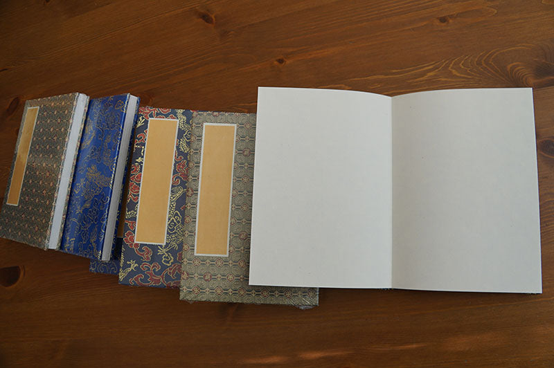 Handcrafted Accordion Book with Fabric Cover – Chinese Rice Paper Journal (Multiple Sizes)