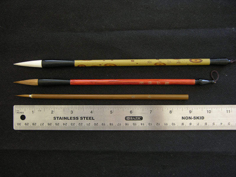 Three Essential Brushes for Chinese Painting or Sumi-e (Set of 3, Also Sold Individually)