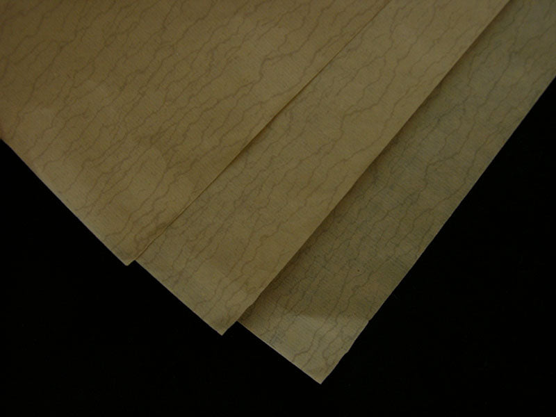 Marbled Wave Xuan Paper, Semi-Sized Large Sheet - 52″ × 26″, Blue Grey / Cappuccino / Coffee