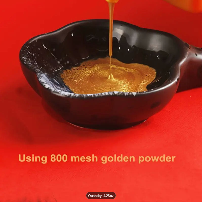 Golden Liquid Ink for Chinese Brush Painting and Calligraphy (4.23oz)