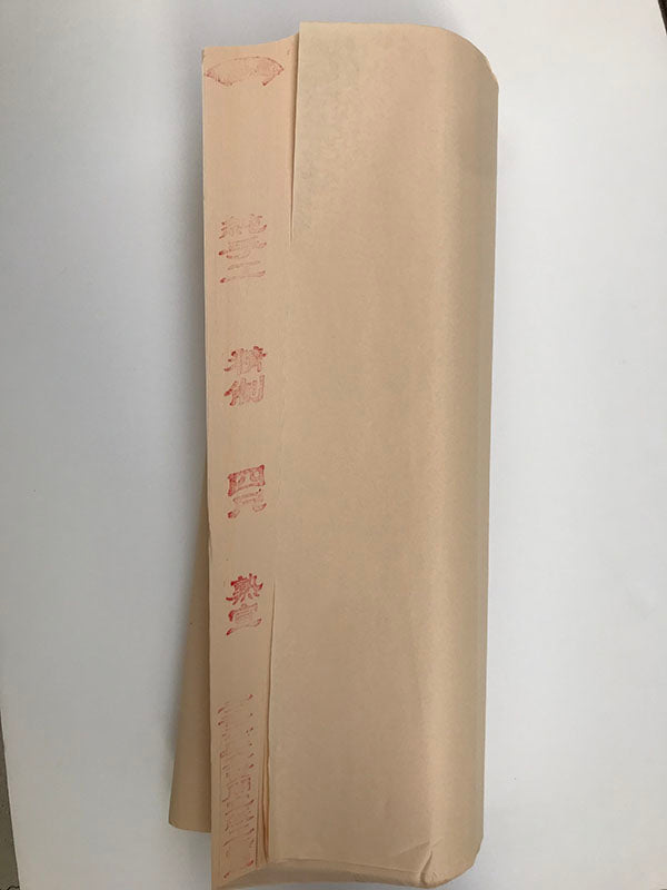 Sized Xuan Rice Paper with Yellow Tone - 5 Sheets (27x54)