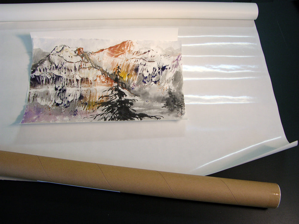 Silicone Mounting Paper for dry mounting Chinese brush paintings or Sumi-e artworks - 26.5W