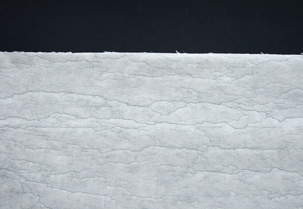 Marbled Wave Xuan Paper, Semi-Sized Large Sheet - 52″ × 26″, Blue Grey / Cappuccino / Coffee