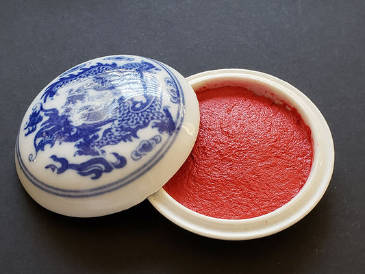 15g Red Seal Paste in Blue and White Porcelain Box