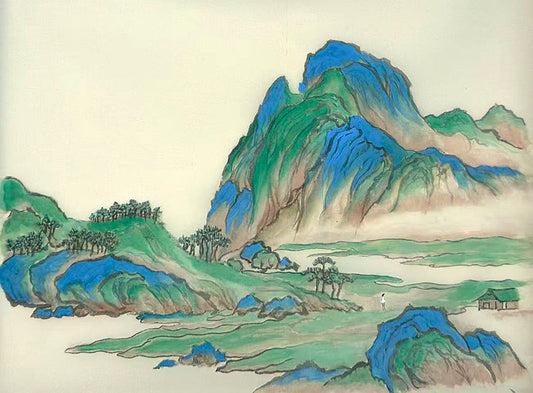 Blue and Green Landscape Gongbi Painting Workshop with Victoria 0714