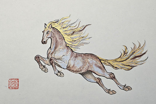 Celebrate the Year of the Horse: Flying Horse Gongbi with Victoria 0113