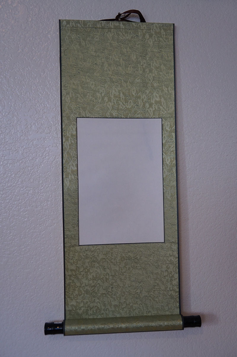 Blank Hanging Silk Scroll SM for Sumi-e & Calligraphy (29" x 11") - Choose Your Color