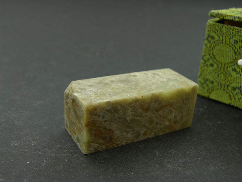 3/4 inch (2cm) Qingtian Soapstone with Box for Chinese Name Seal Engraving
