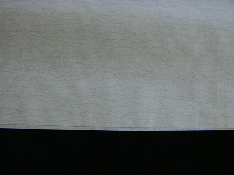 Marbled Wave Xuan Paper, Semi-Sized Large Sheet - 52″ × 26″, Blue Grey / Cappuccino / Coffee