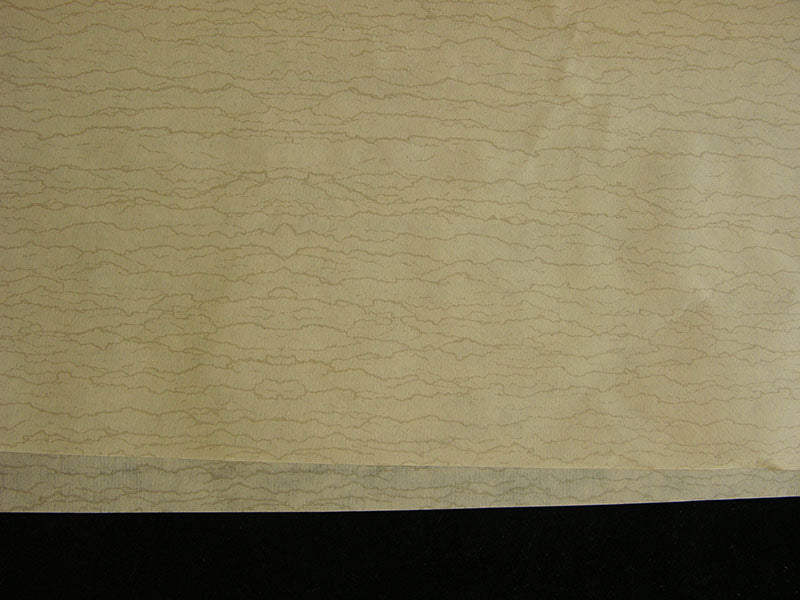 Marbled Wave Xuan Paper, Semi-Sized Large Sheet - 52″ × 26″, Blue Grey / Cappuccino / Coffee