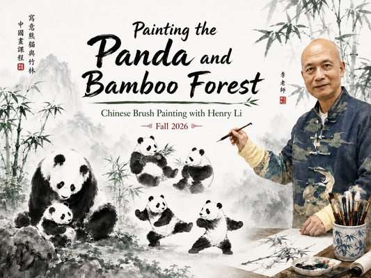 Panda Bears and Bamboo in Ink and Watercolor with Henry Li - Fall 2026