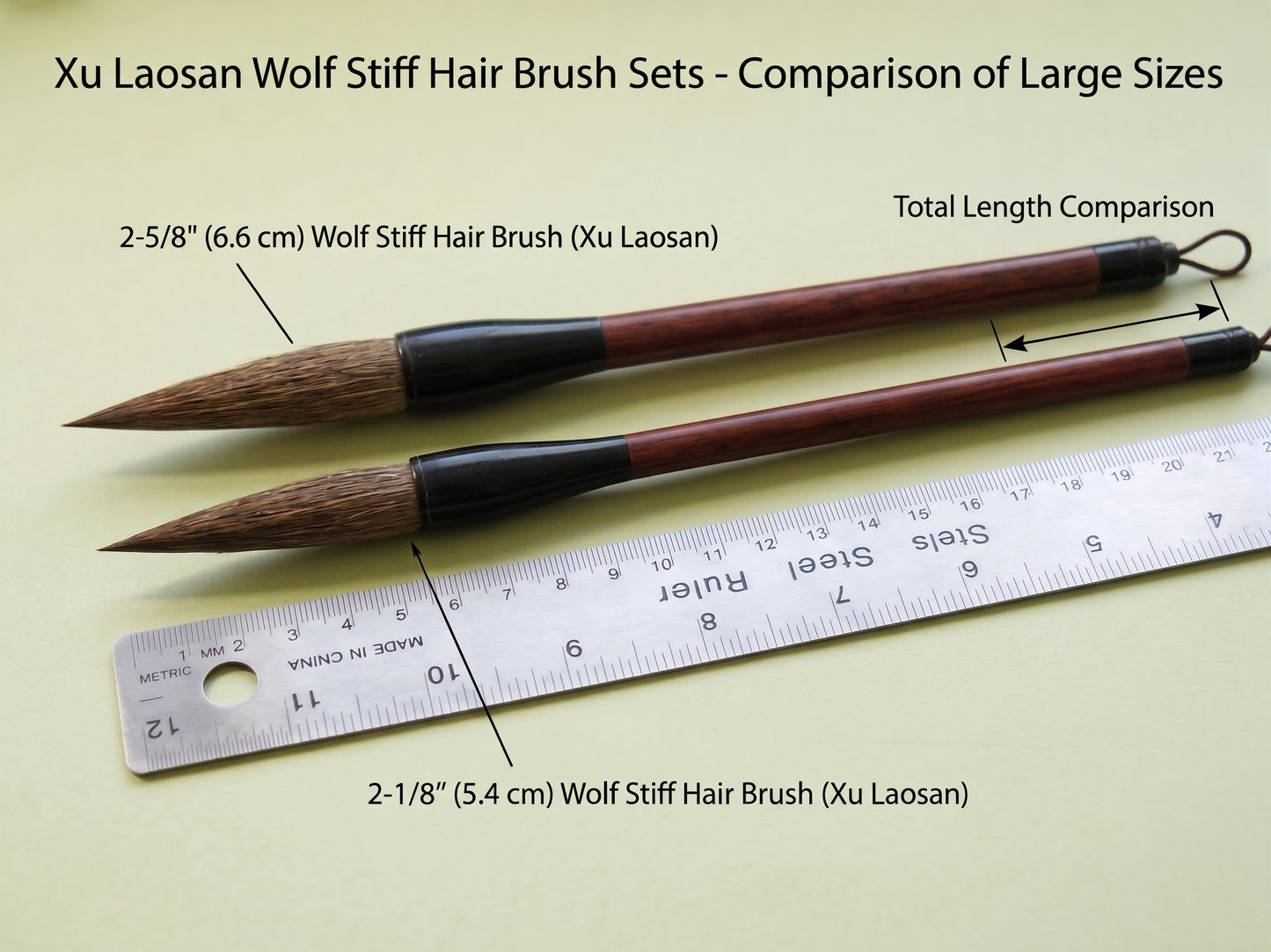 Master Xu Laosan's Multi-Function Wolf Hair Brush – From Orchid Blades to Flat Watercolor Washes - 2 Sizes Available