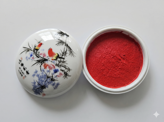 20g Red Seal Paste in Birds and Flowers Porcelain Box