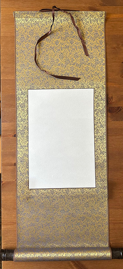 Blank Hanging Silk Scroll SM for Sumi-e & Calligraphy (29" x 11") - Choose Your Color