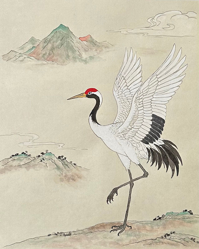 Red-Crowned Crane Gongbi on Silk Workshop with Victoria 1117