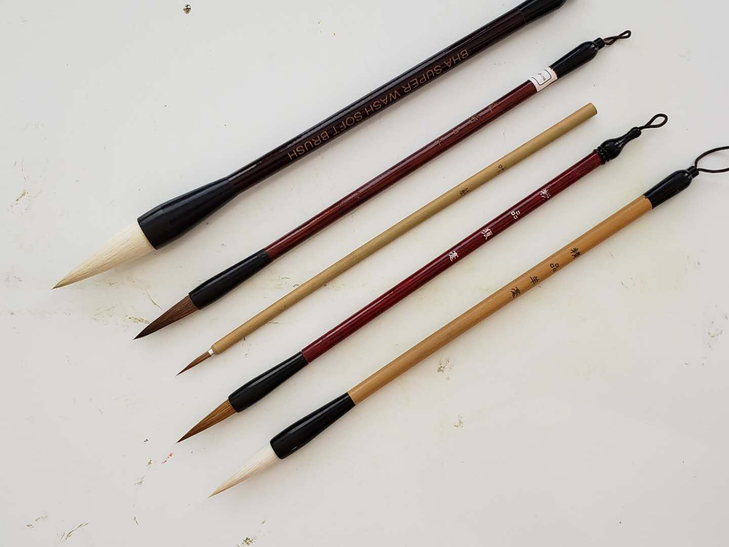 Five Basic Brushes for Chinese Brush Painting and Calligraphy