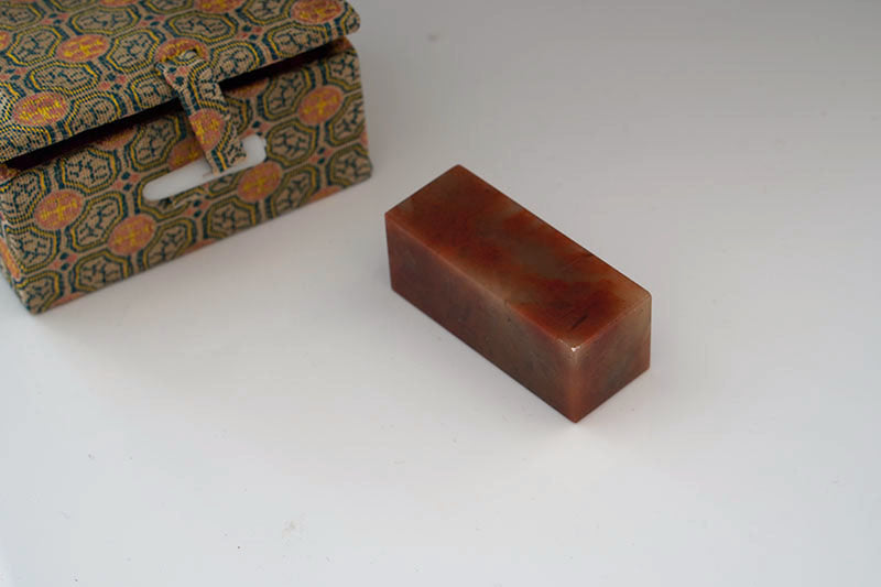 2cm 3/4" Indian Soapstone with Box for Chinese Name Chop or Mood Seal