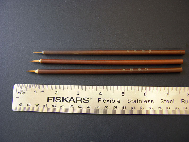 The Tiny "Insect & Detail" Wolf Hair Precision Brush Series - sold individually or as a set