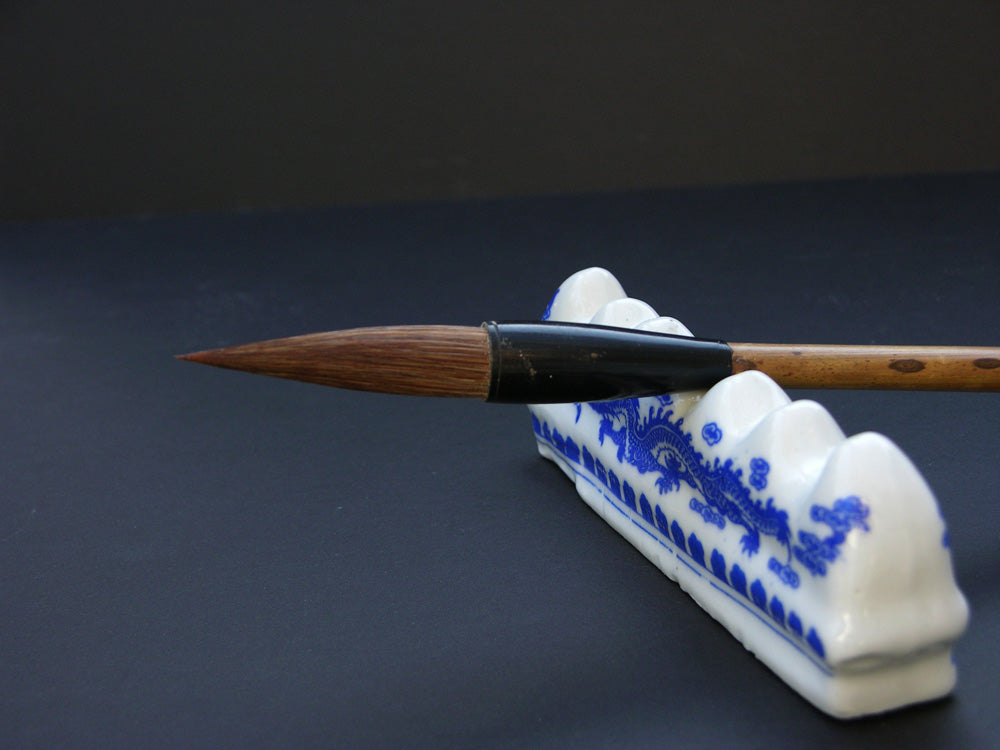 Master Xu Laosan's Multi-Function Wolf Hair Brush – From Orchid Blades to Flat Watercolor Washes - 2 Sizes Available