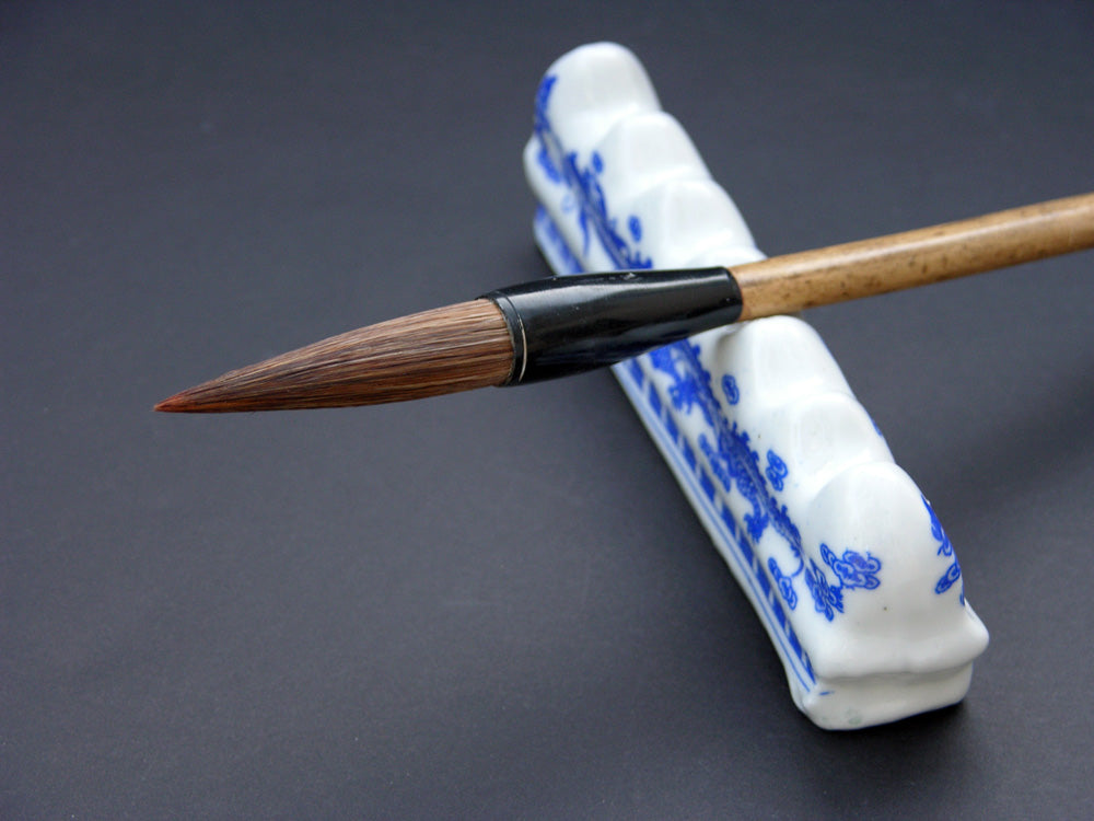 Master Xu Laosan's Multi-Function Wolf Hair Brush – From Orchid Blades to Flat Watercolor Washes - 2 Sizes Available