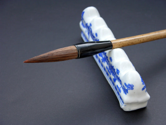 Master Xu Laosan's Multi-Function Wolf Hair Brush – From Orchid Blades to Flat Watercolor Washes - 2 Sizes Available